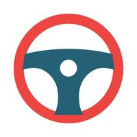 Steering Wheel Vector Glyph Two Color Icons For Personal And Commercial Use.