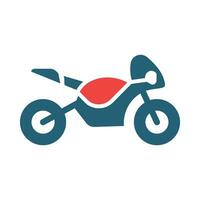 Motorbike Vector Glyph Two Color Icons For Personal And Commercial Use.