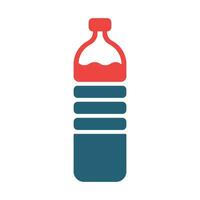 Plastic Bottle Vector Glyph Two Color Icons For Personal And Commercial Use.