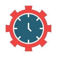 Time Management Vector Glyph Two Color Icons For Personal And Commercial Use.