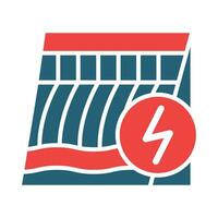 Hydroelectricity Vector Glyph Two Color Icons For Personal And Commercial Use.