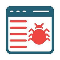 Malware Vector Glyph Two Color Icons For Personal And Commercial Use.