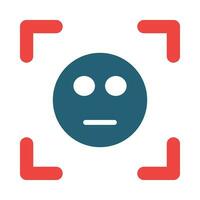 Face Scan Vector Glyph Two Color Icons For Personal And Commercial Use.