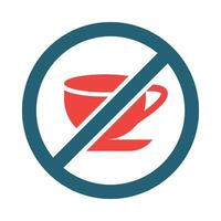 No Caffeine Vector Glyph Two Color Icons For Personal And Commercial Use.