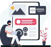 Graphic and Ui Designing Concepts vector