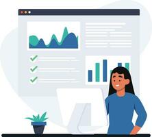 Business Work and Analytics vector