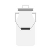 Fresh milk in container flat illustration vector