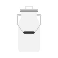 Fresh milk in container flat illustration vector