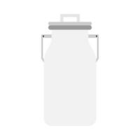 Fresh milk in container flat illustration vector