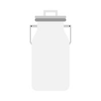 Fresh milk in container flat illustration vector