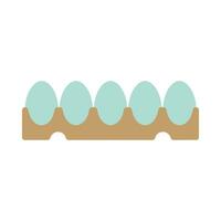 aves de corral huevos plano ilustración vector