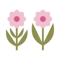 Beautiful flower illustration in pastel colors vector