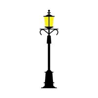 Flat illustration of street and park lighting vector