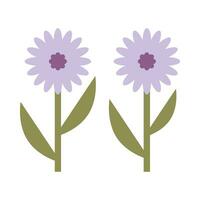 Beautiful flower illustration in pastel colors vector