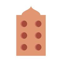 Boho style architecture flat illustration vector