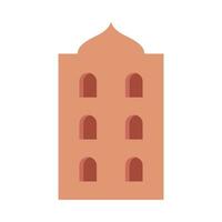 Boho style architecture flat illustration vector