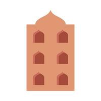 Boho style architecture flat illustration vector