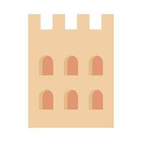 Boho style architecture flat illustration vector
