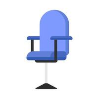 Office work chair flat illustration vector