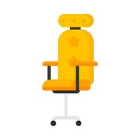 Office work chair flat illustration vector