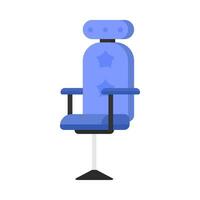 Office work chair flat illustration vector