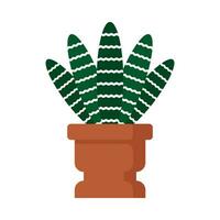 hermosa ornamental plantas plano ilustración vector