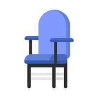 Office work chair flat illustration vector