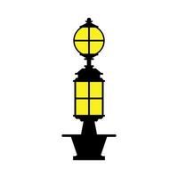 Flat illustration of street and park lighting vector