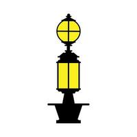 Flat illustration of street and park lighting vector