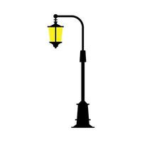 Flat illustration of street and park lighting vector