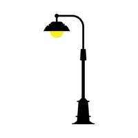 Flat illustration of street and park lighting vector