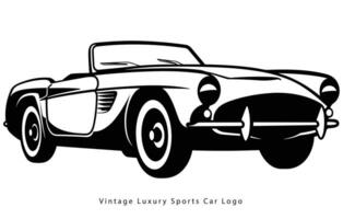 Vintage Luxury Sports Car Design , Classic Vintage Sports Car. Vector and illustration