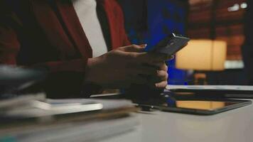 Audit concept,Administrator business man financial inspector and secretary making report calculating balance. Internal Revenue Service checking document. video