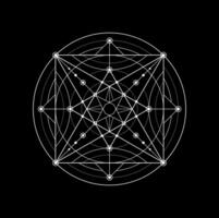 Sacred geometry, spiritual pentagram or symbol vector