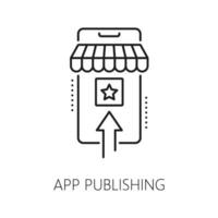 App publishing, web app develop, optimization icon vector