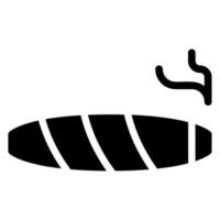 icono de glifo de cigarro vector