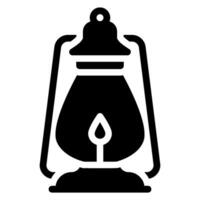 oil lamp glyph icon vector