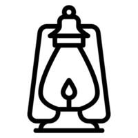 oil lamp line icon vector