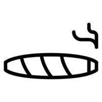 cigar line icon vector