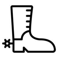 icono de línea de botas vector