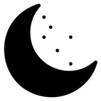 moon glyph icon vector