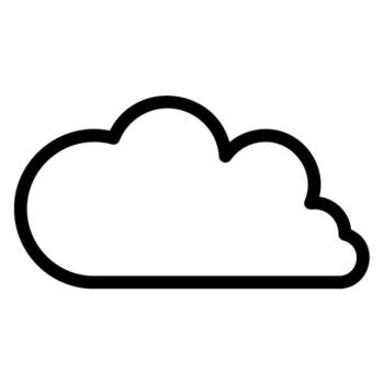 icono de línea de nube vector