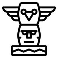 totem line icon vector