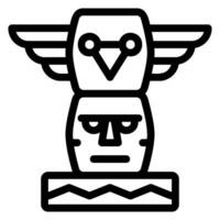 totem line icon vector