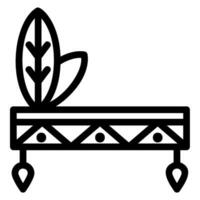 headdress line icon vector