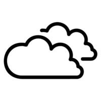 icono de línea de nube vector