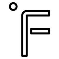 fahrenheit degrees line icon vector