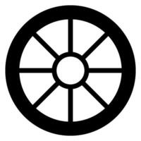 wheel glyph icon vector