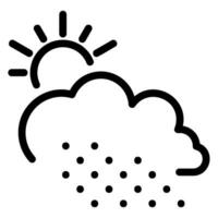 rainy day line icon vector