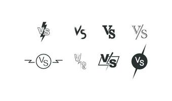 Versus logo icon set. Battle illustration symbol. Sign vs vector